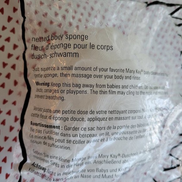 Factory Sealed Mary Kay White Loofah Bath Sponge - Picture 4 of 4